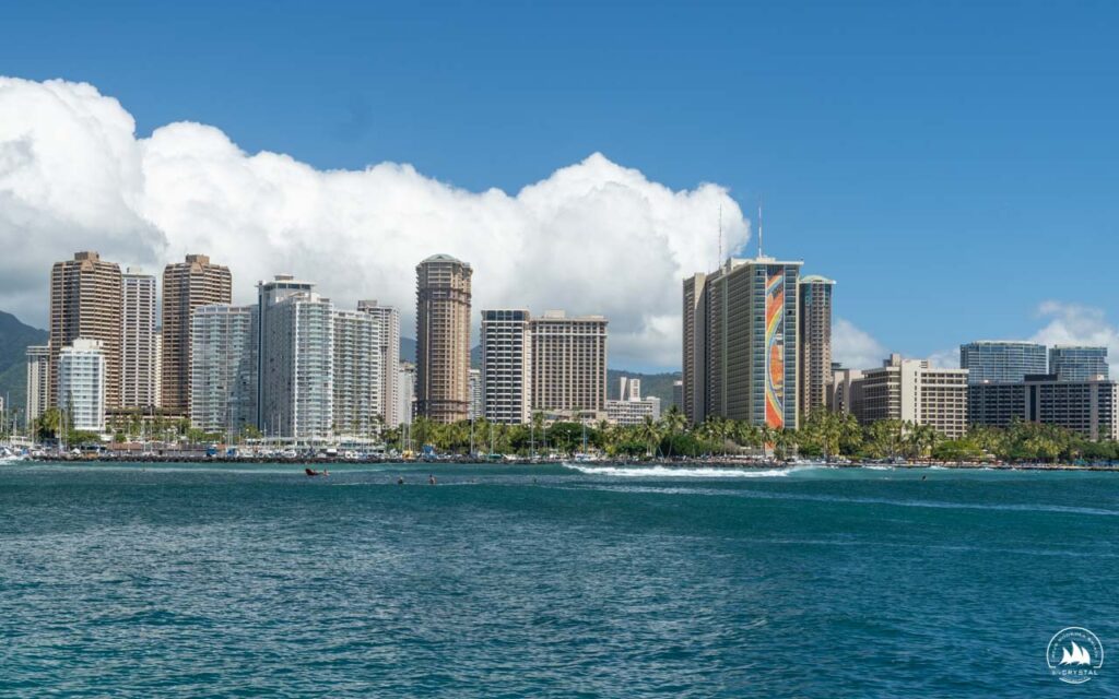 Honolulu, plaża Waikiki i Ala Wai marina